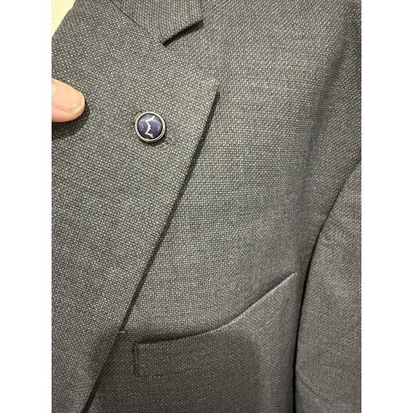 Johnny Bigg Men's Matteo Textured Charcoal Stretch Blazer Size 54 NWT - Picture 5 of 10